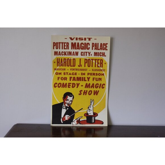 Vintage playbill Potter Magic Palace Machinaw City, Mich., Harold Potter printed - Picture 2 of 6